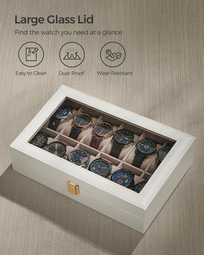 Black 12-Slot Watch Box - image 36
