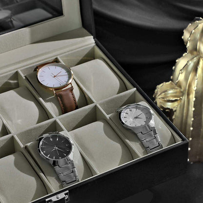 Black 12-Slot Watch Box - image 13