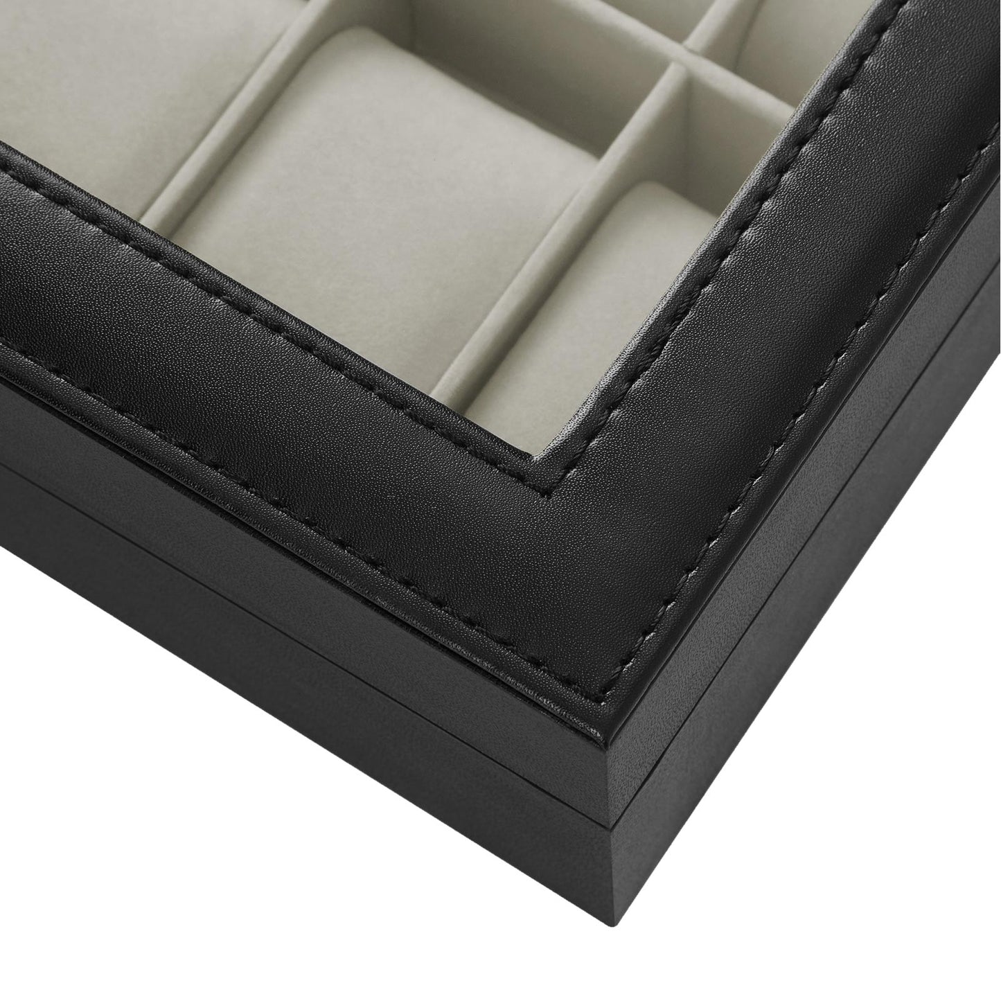 Black 12-Slot Watch Box - image 14