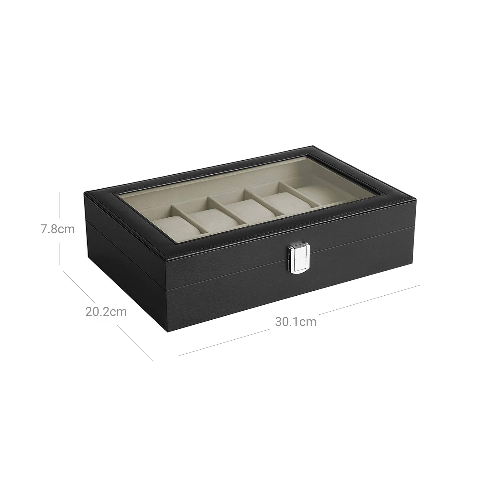 Black 12-Slot Watch Box - image 15
