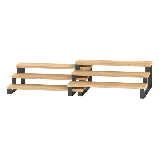 Spice Rack Set, 3 Tier Extendable Pantry Shelves - image 1