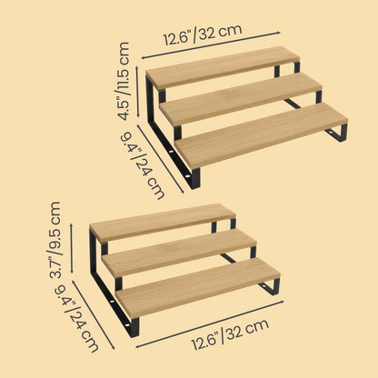 Spice Rack Set, 3 Tier Extendable Pantry Shelves - image 5