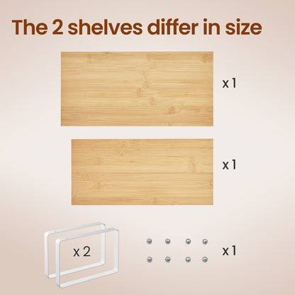 39.7 cm Cabinet Organizer Shelf, Set of 2 Kitchen Counter Shelves, Kitchen Storage - image 8