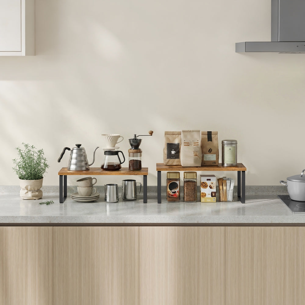 39.7 cm Cabinet Organizer Shelf, Set of 2 Kitchen Counter Shelves, Kitchen Storage - image 14