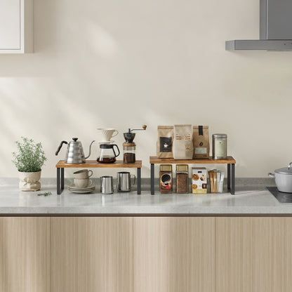 39.7 cm Cabinet Organizer Shelf, Set of 2 Kitchen Counter Shelves, Kitchen Storage - image 14