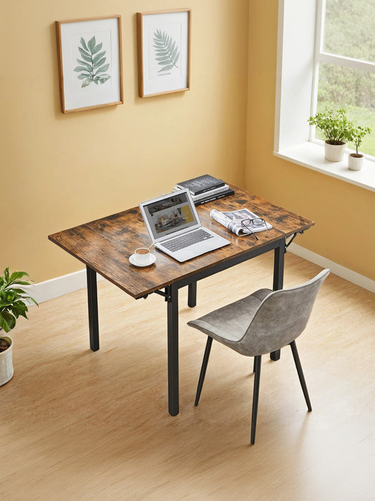 Folding Dining Table, Drop Leaf Extendable, for Small Spaces, Seats 2-4 People - image 1