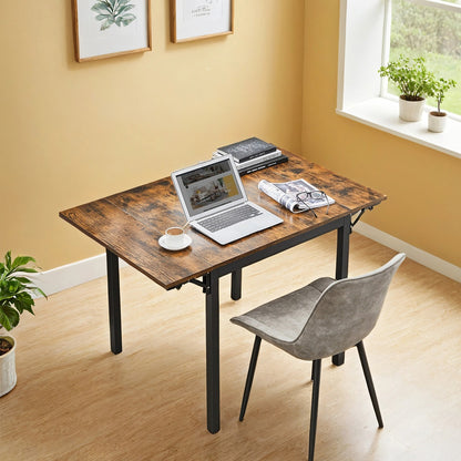 Folding Dining Table, Drop Leaf Extendable, for Small Spaces, Seats 2-4 People - image 2