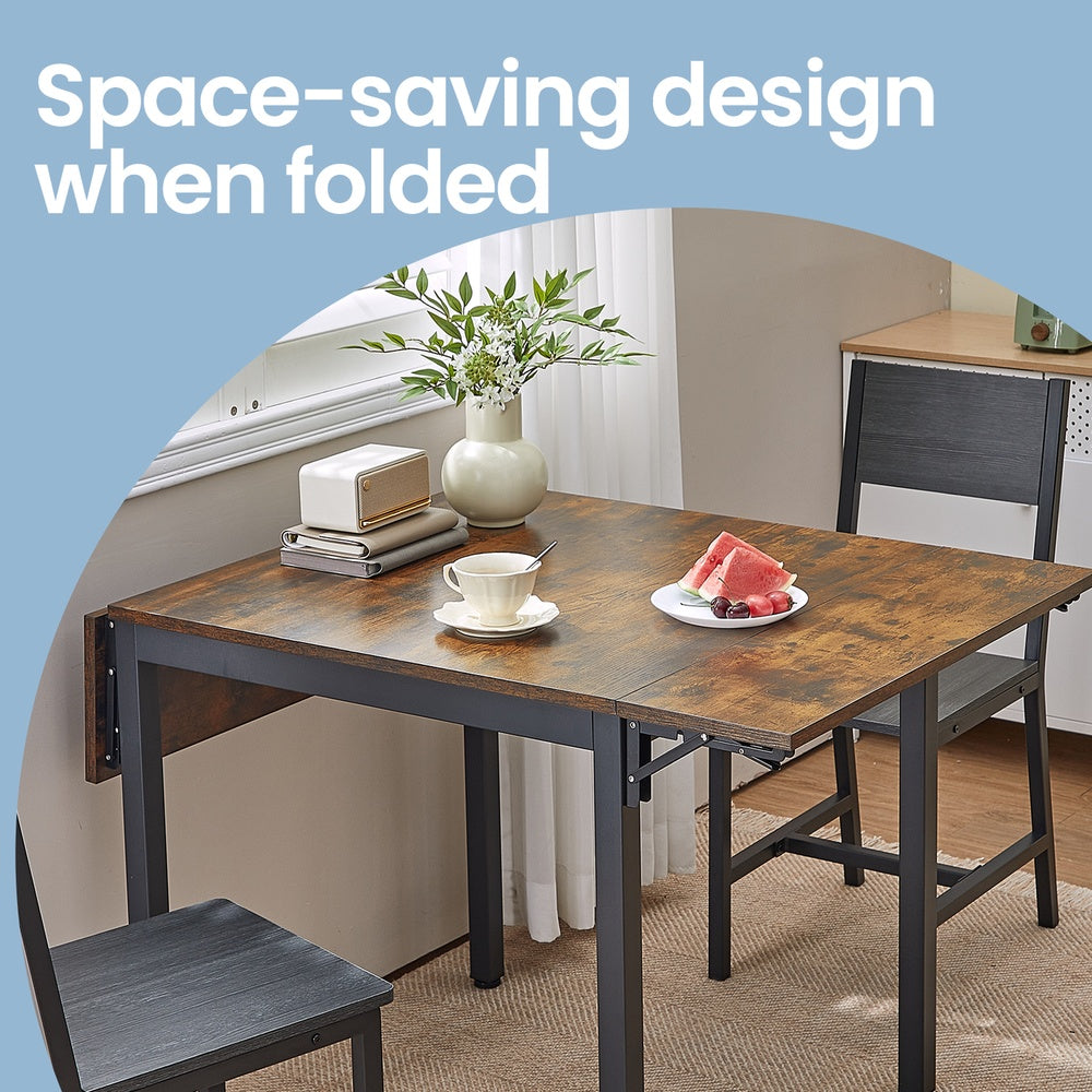 Folding Dining Table, Drop Leaf Extendable, for Small Spaces, Seats 2-4 People - image 3