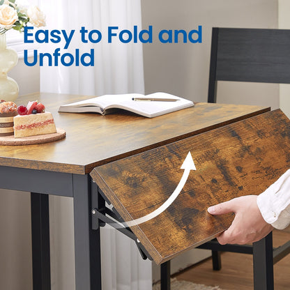 Folding Dining Table, Drop Leaf Extendable, for Small Spaces, Seats 2-4 People - image 4