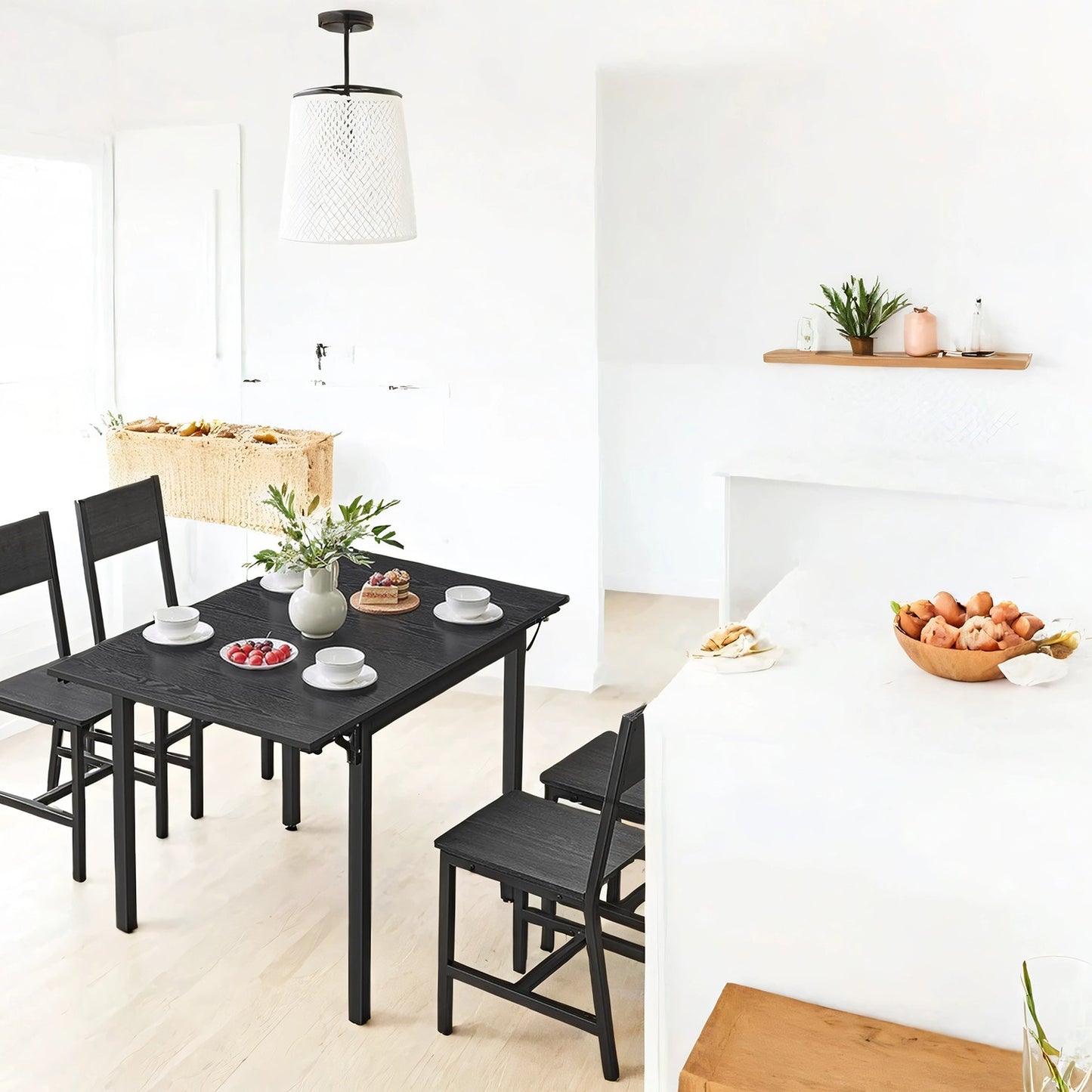 Folding Dining Table, Drop Leaf Extendable, for Small Spaces, Seats 2-4 People - image 14