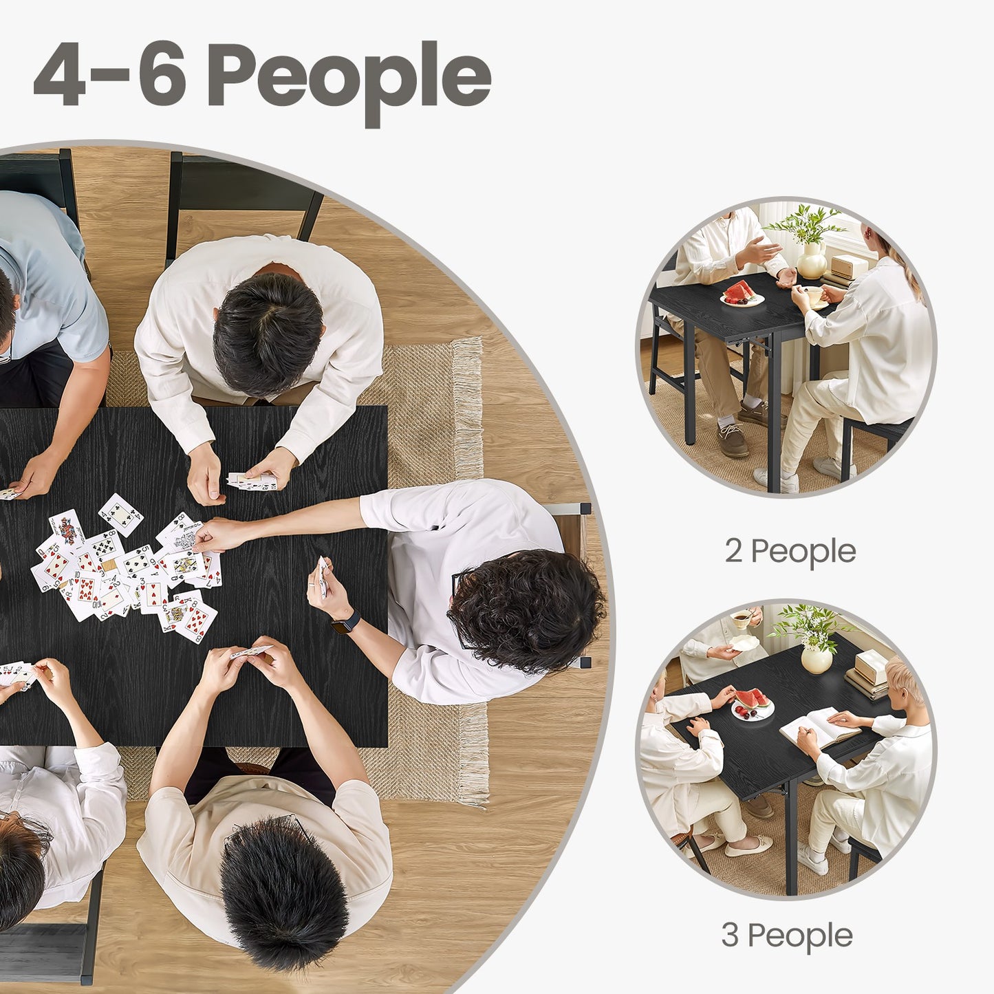 Folding Dining Table, Drop Leaf Extendable, for Small Spaces, Seats 2-4 People - image 17