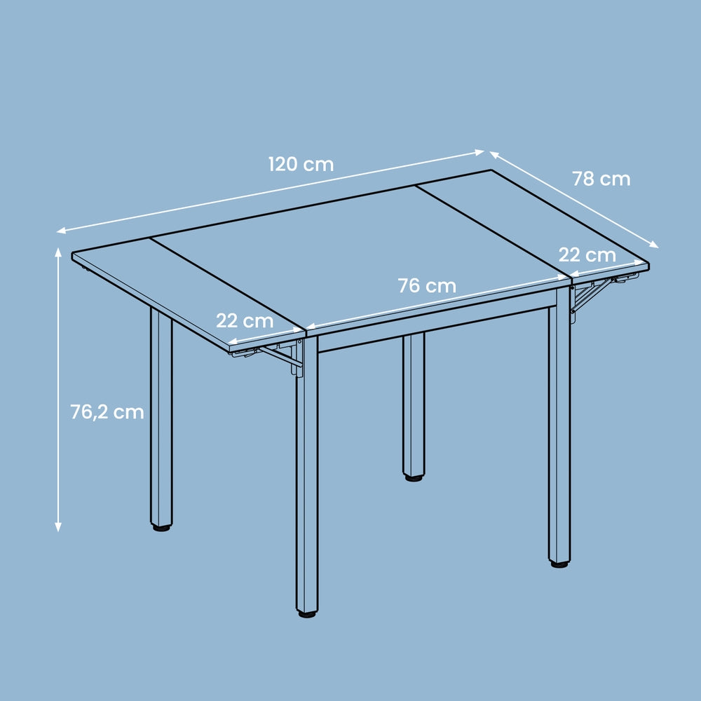 Folding Dining Table, Drop Leaf Extendable, for Small Spaces, Seats 2-4 People - image 11