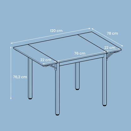 Folding Dining Table, Drop Leaf Extendable, for Small Spaces, Seats 2-4 People - image 11