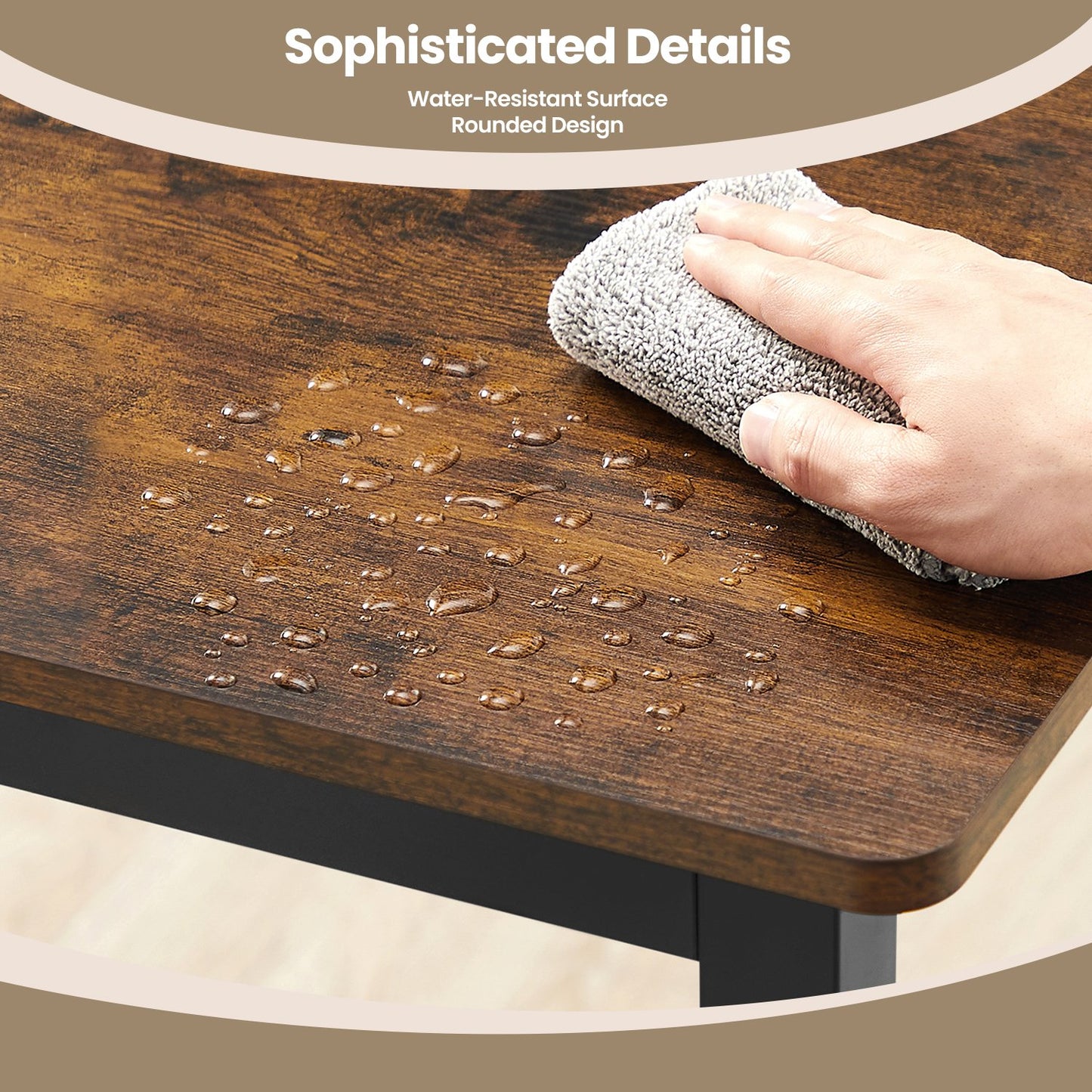 Dining Table, 70 x 110 x 75 cm, Kitchen Table for 4 People - image 4