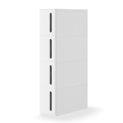 Narrow Trolley with 4 Drawers, Cabinet with Wheels for Kitchen Bathroom, 45 x 17 x 83 cm - image 2