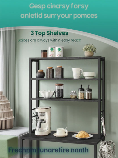 Industrial-Style Kitchen Storage Unit, 40 x 60 x 167 cm, Brown - image 18