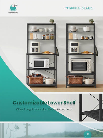Industrial-Style Kitchen Storage Unit, 40 x 60 x 167 cm, Brown - image 19