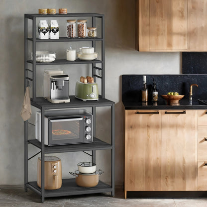 Industrial-Style Kitchen Storage Unit, 40 x 60 x 167 cm, Brown - image 44