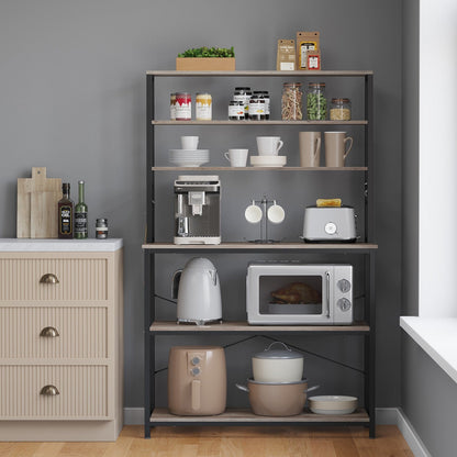 Industrial-Style Kitchen Storage Unit, 40 x 60 x 167 cm, Brown - image 30