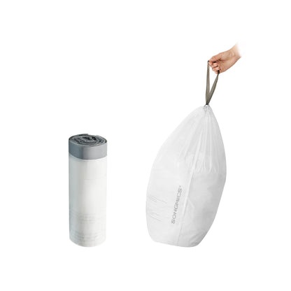 Drawstring Trash Bags, 120-Piece Heavy-Duty Pre-Separated Bin Liners, for Kitchen Waste, 4-5.3 Gallon, White - image 9