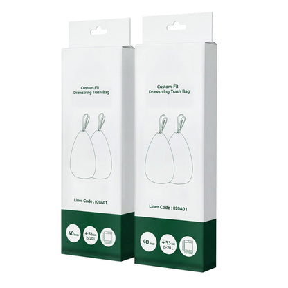 Drawstring Trash Bags, 120-Piece Heavy-Duty Pre-Separated Bin Liners, for Kitchen Waste, 4-5.3 Gallon, White - image 15