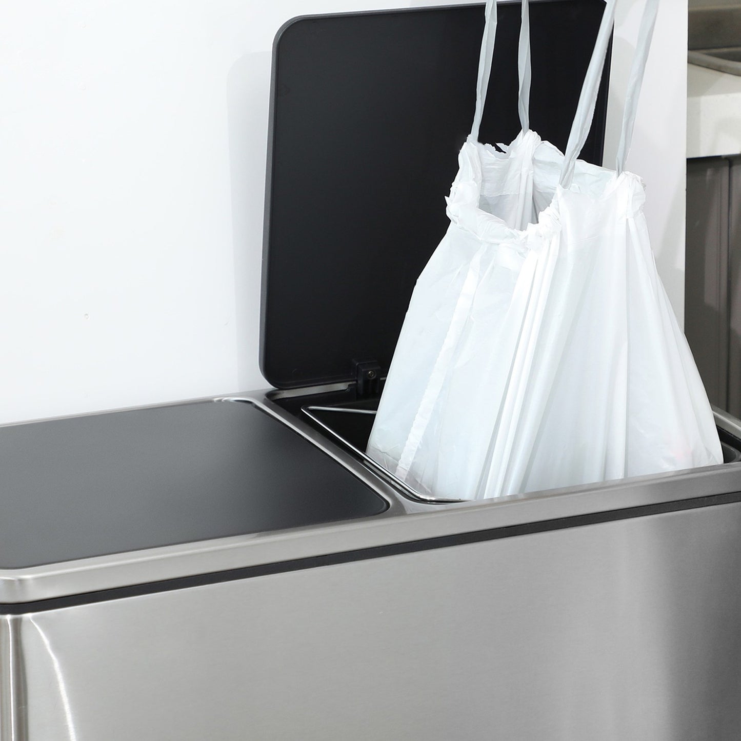 Drawstring Trash Bags, 120-Piece Heavy-Duty Pre-Separated Bin Liners, for Kitchen Waste, 4-5.3 Gallon, White - image 22