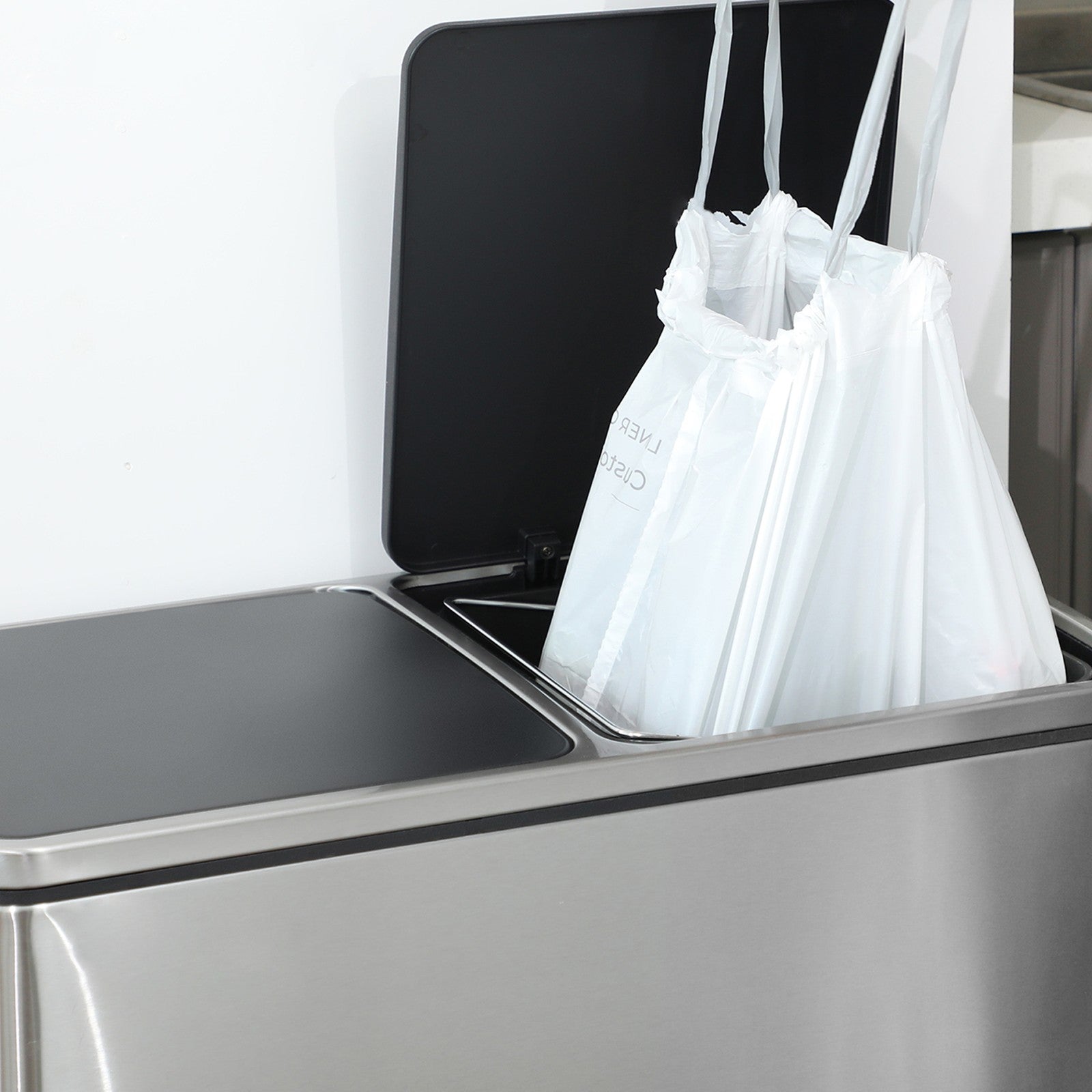 Drawstring Trash Bags, 180-Piece Heavy-Duty Pre-Separated Bin Liners, for Kitchen Waste, 8 Gallon, White - image 11