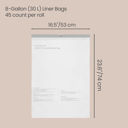 Pre-Separated Bin Bags, Drawstring Trash Bags for 8-Gallon (30 L) Trash Bins - image 2