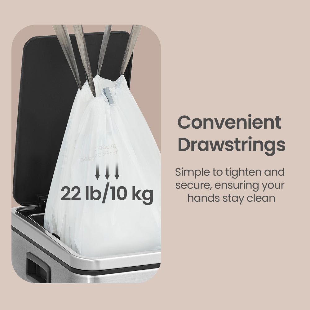 Pre-Separated Bin Bags, Drawstring Trash Bags for 8-Gallon (30 L) Trash Bins - image 7