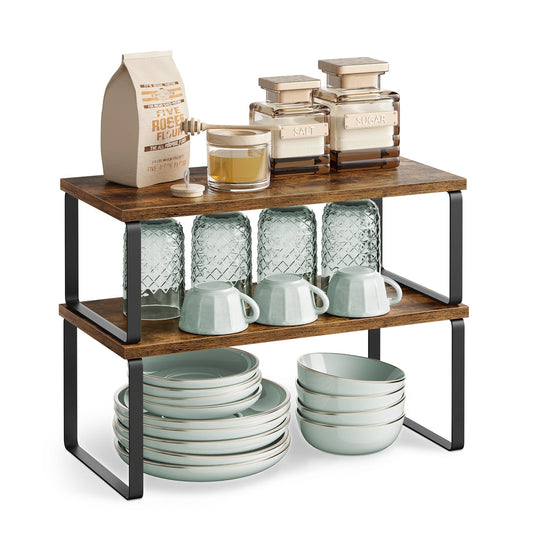 Set of 2 Cupboard Shelf Organisers - image 1