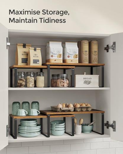 Set of 2 Cupboard Shelf Organisers - image 3
