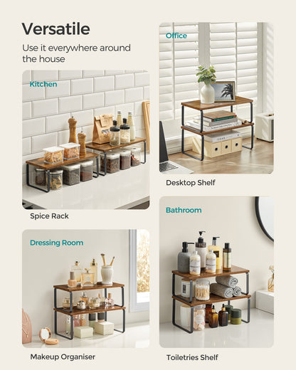 Set of 2 Cupboard Shelf Organisers - image 5