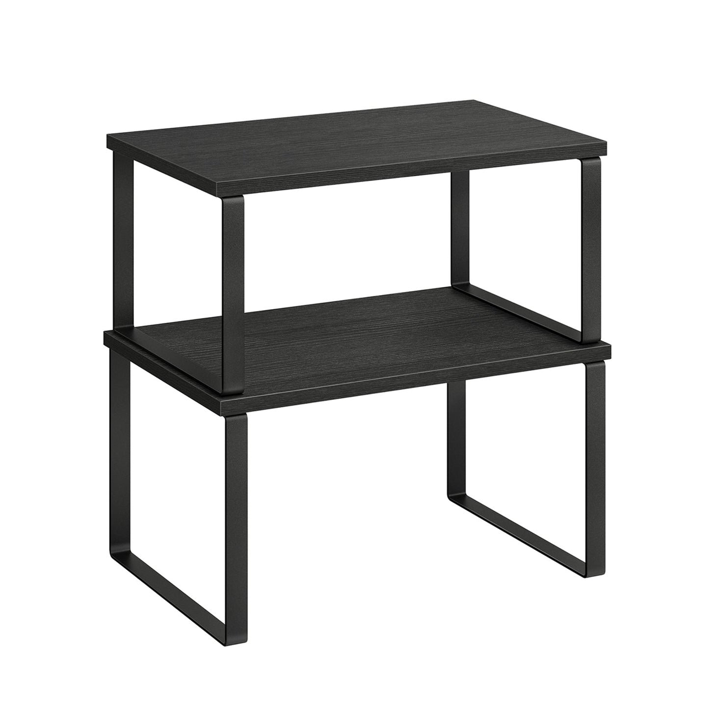 Set of 2 Cupboard Shelf Organisers Ink Black and Ebony Black - image 1