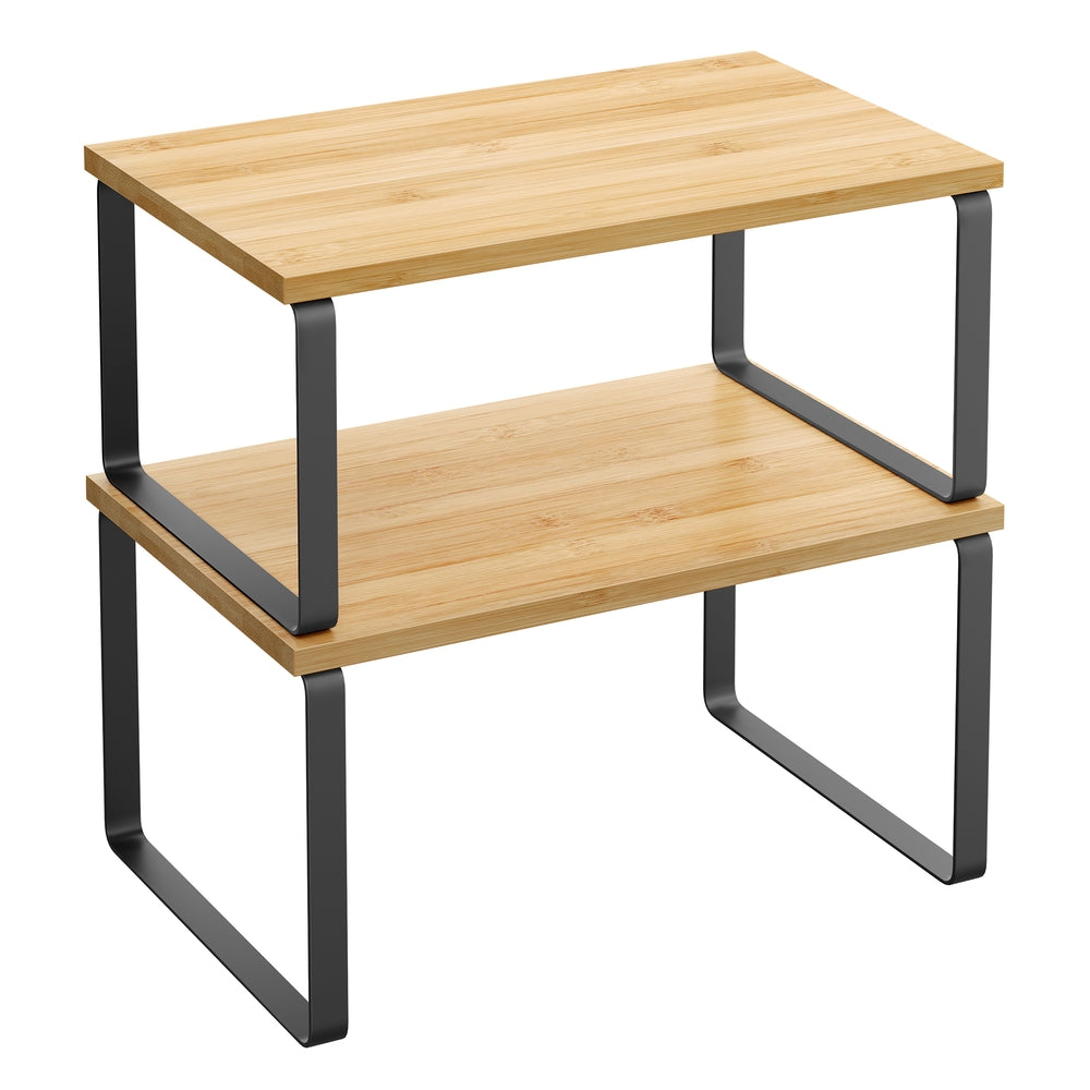 Set of 2 Cupboard Shelf Organisers Ink Black and Ebony Black - image 29