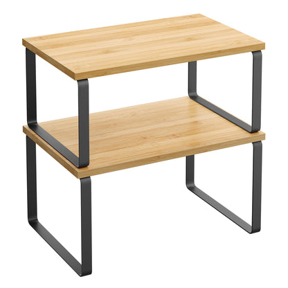 Set of 2 Cupboard Shelf Organisers Ink Black and Ebony Black - image 29