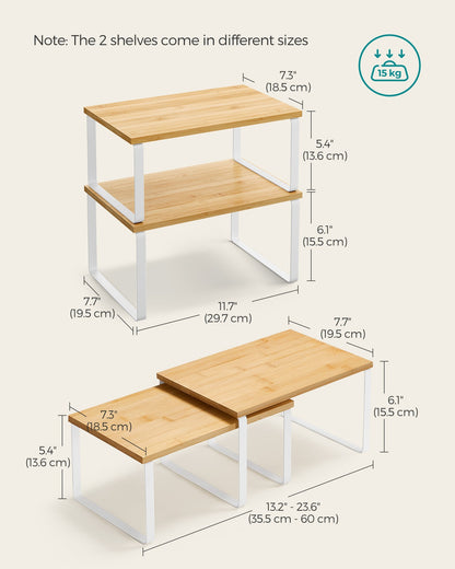 Set of 2 Cupboard Shelf Organisers Ink Black and Ebony Black - image 27