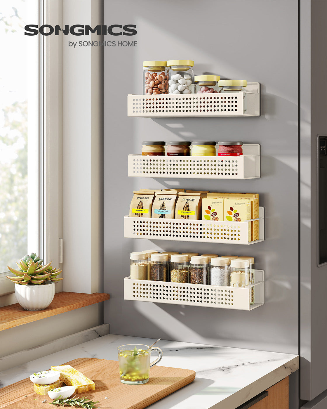 Magnetic spice racks set for kitchen appliances no drilling needed - image 9