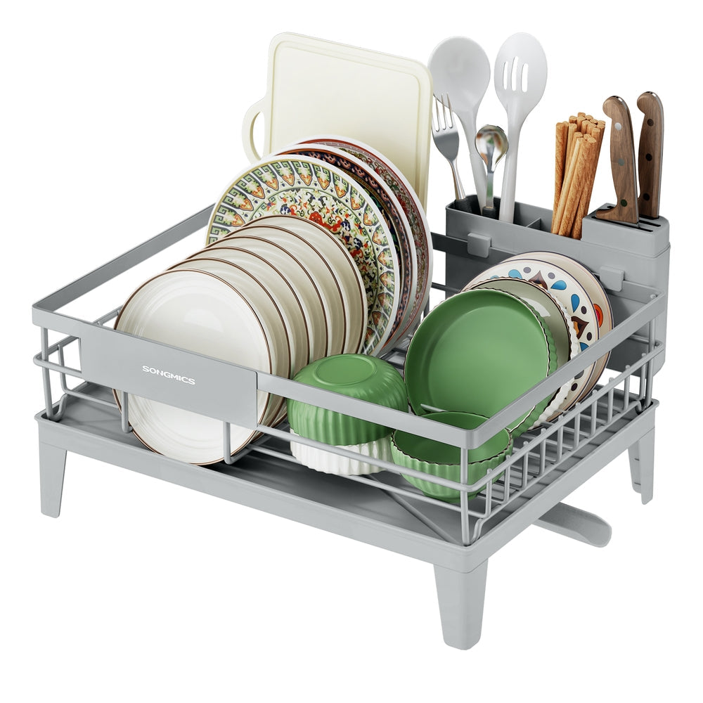 Dish Drying Rack 360° Rotatable and Extendable Spout Ink Black - image 9