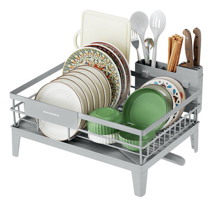 Dish Drying Rack 360° Rotatable and Extendable Spout Ink Black - image 9