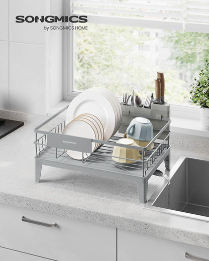 Dish Drying Rack 360° Rotatable and Extendable Spout Ink Black - image 11