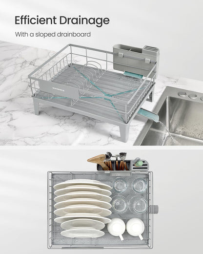 Dish Drying Rack 360° Rotatable and Extendable Spout Ink Black - image 13