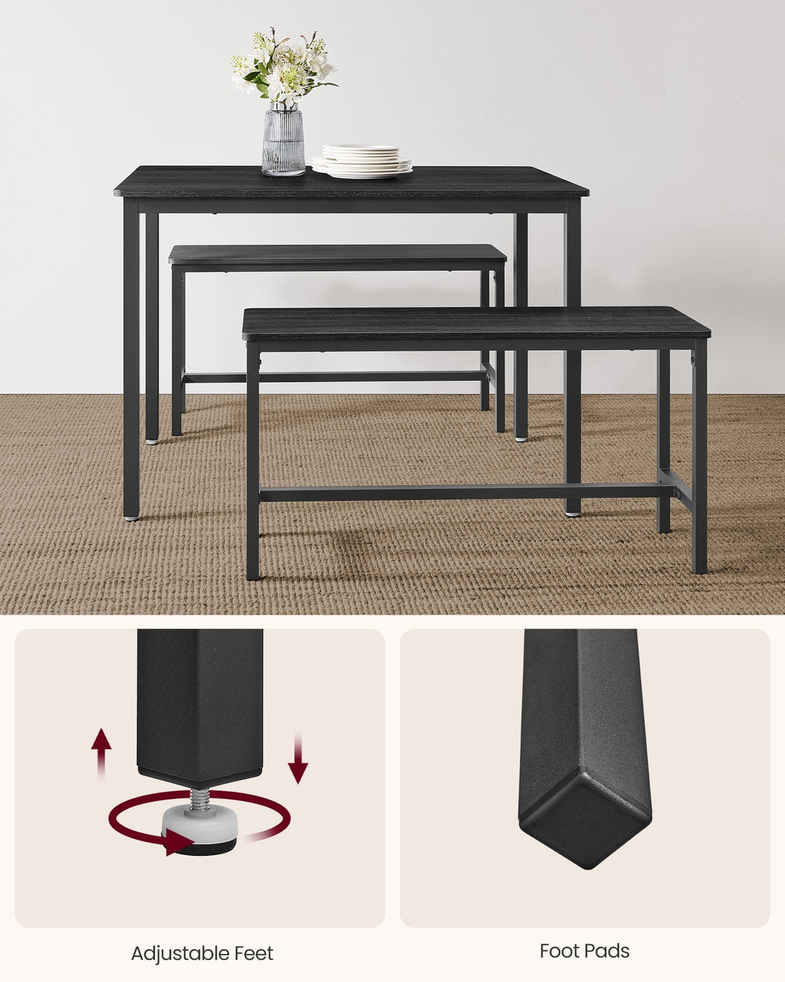 Dining Table with Benches - image 56