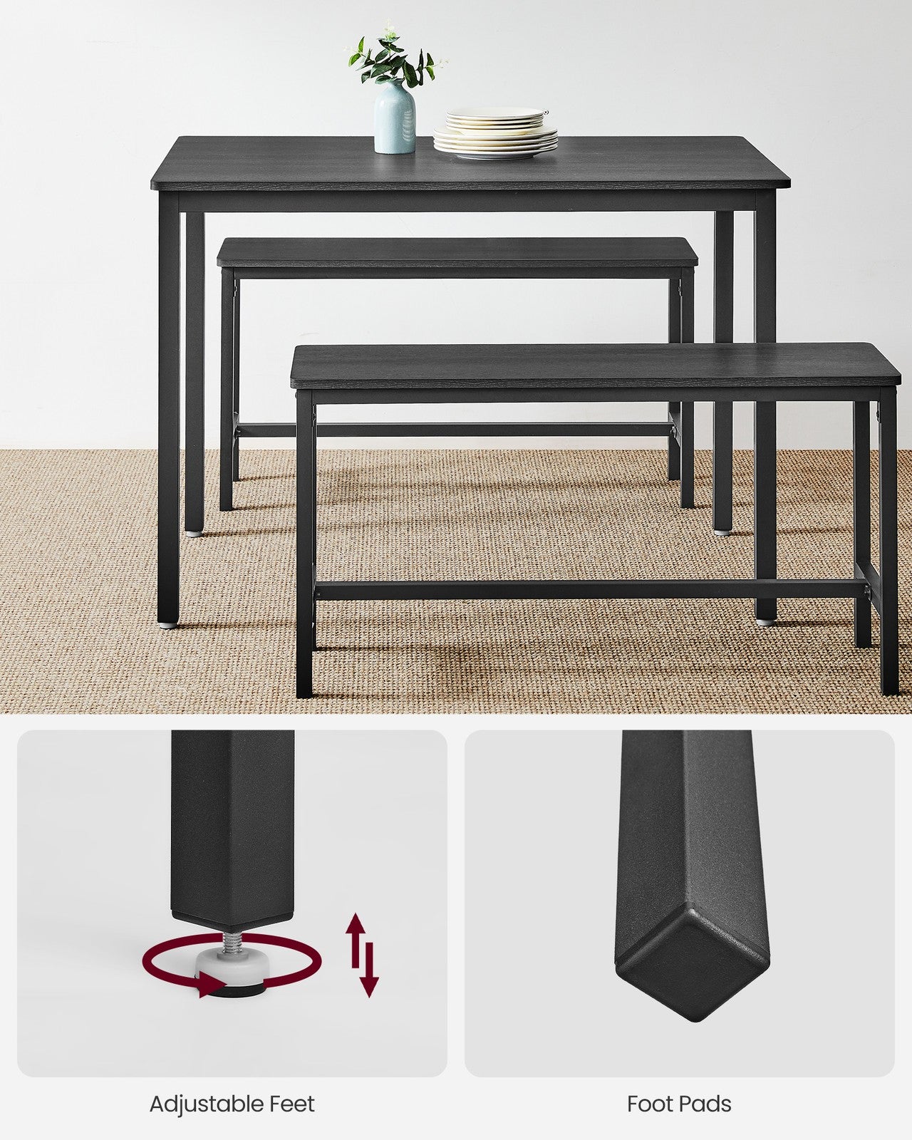 Dining Table with Benches - image 28