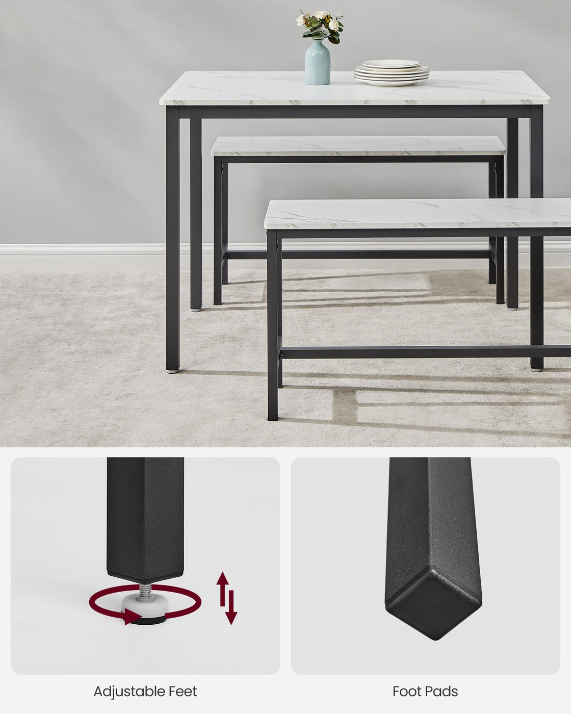 Dining Table with Benches - image 36