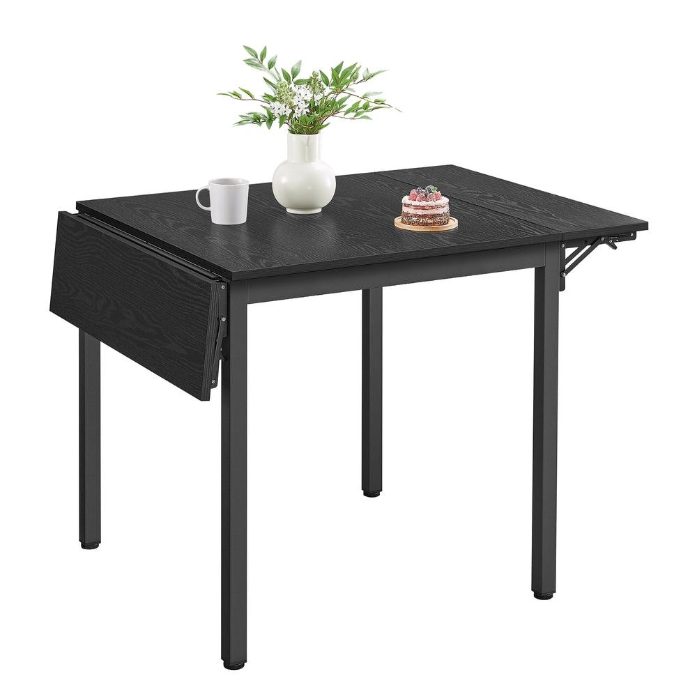 Extendable Dining Table Rustic Brown and Ink Black - image 18