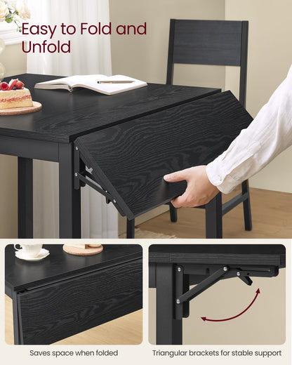 Extendable Dining Table Rustic Brown and Ink Black - image 22