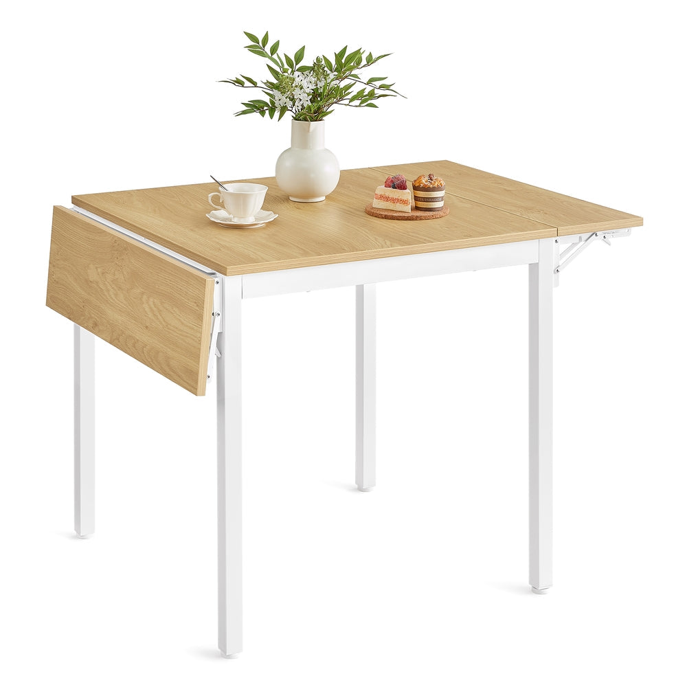 Extendable Dining Table Rustic Brown and Ink Black - image 12