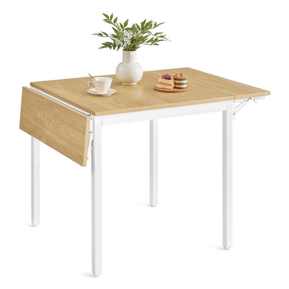 Extendable Dining Table Rustic Brown and Ink Black - image 12