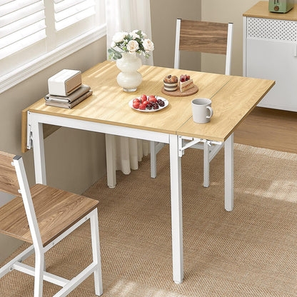 Extendable Dining Table Rustic Brown and Ink Black - image 13