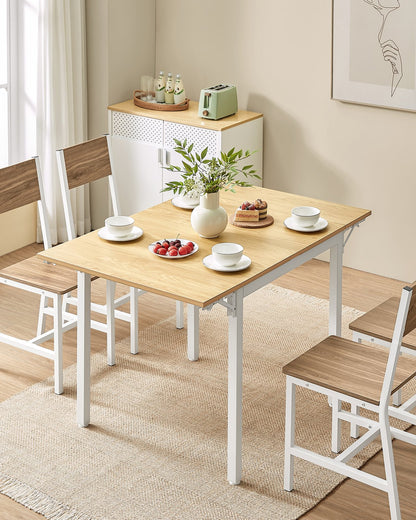 Extendable Dining Table Rustic Brown and Ink Black - image 14